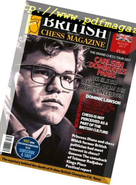 British Chess Magazine – August 2017 Cover