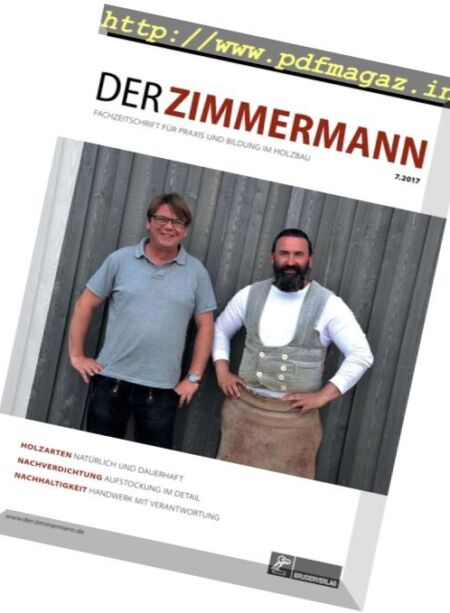 Der Zimmermann – Nr.7 2017 Cover