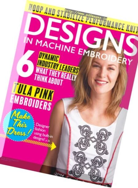 Designs in Machine Embroidery – July-August 2017 Cover