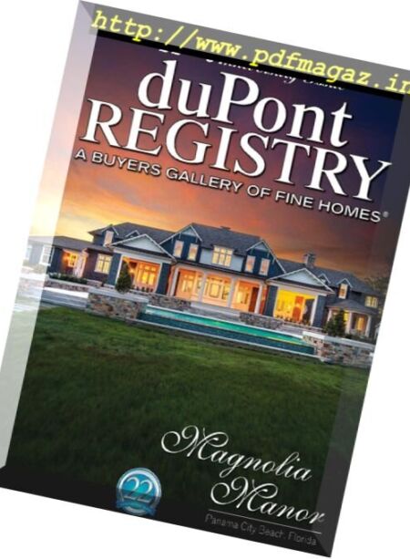 duPontREGISTRY Homes – August 2017 Cover