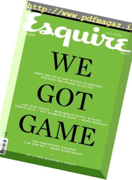 Esquire Malaysia – August 2017 Cover