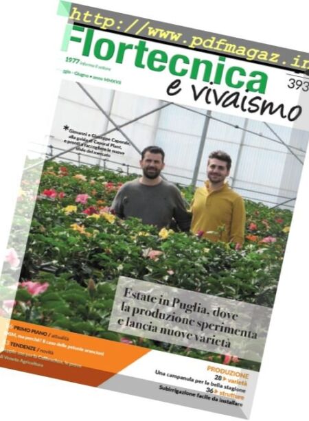 Flortecnica e Vivaismo – Maggio-Giugno 2017 Cover