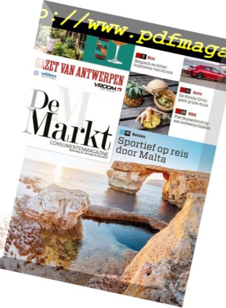 Gazet van Antwerpen De Markt – 15 juli 2017 Cover