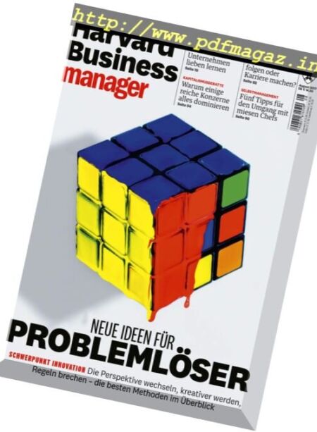 Harvard Business Manager – August 2017 Cover