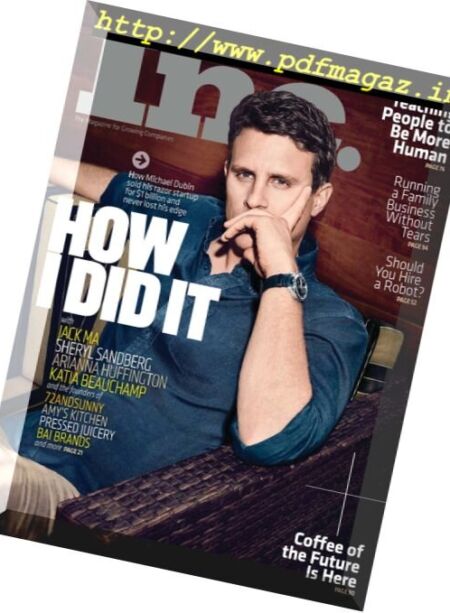 Inc. Magazine – July-August 2017 Cover