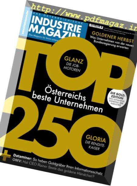 Industrie Magazin – Juli-August 2017 Cover