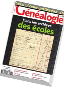 La Revue Francaise de Genealogie – Aout-Septembre 2017