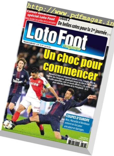 Loto Foot – 26 Juillet 2017 Cover