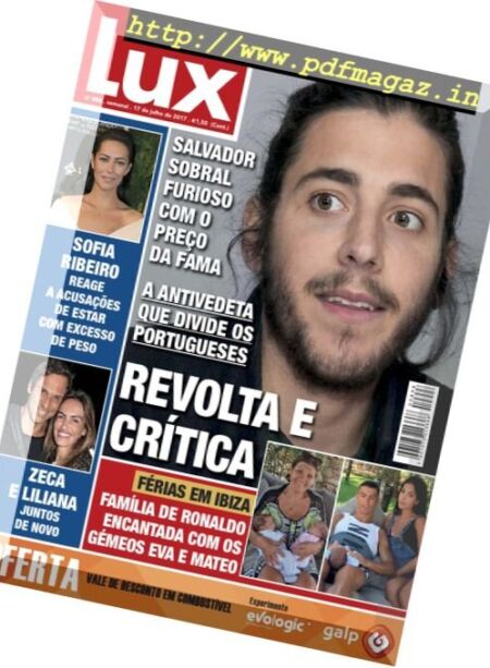 Lux – 17 Julho 2017 Cover