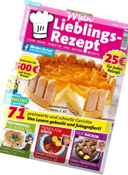 Mein Lieblingsrezept – August 2017 Cover