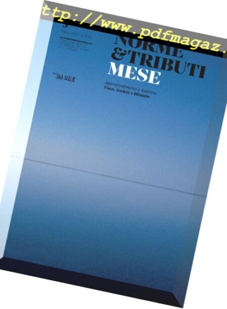 Norme & Tributi Mese – Marzo 2017 Cover