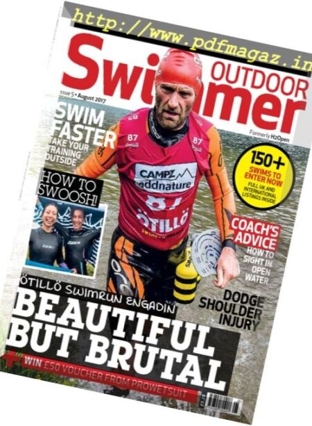Outdoor Swimmer – August 2017 Cover