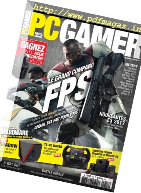 PC Gamer France – Juillet-Aout 2017 Cover