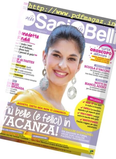 Piu Sani Piu Belli – Agosto 2017 Cover
