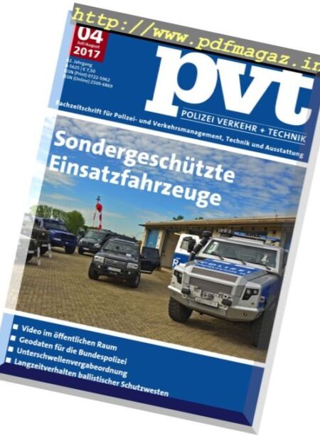 Polizei Verkehr und Technik – Juli-August 2017 Cover