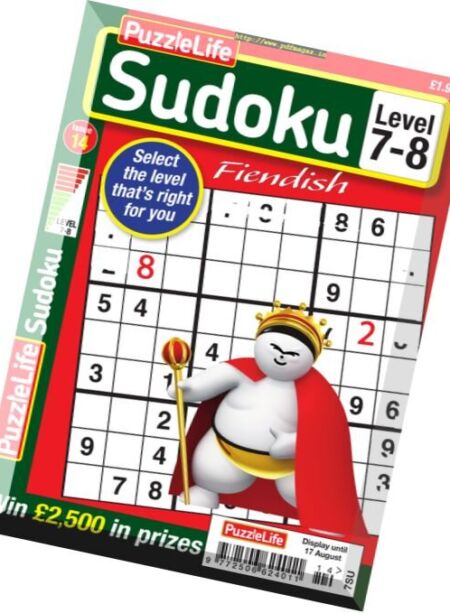 PuzzleLife Sudoku Fiendish – Issue 14 2017 Cover