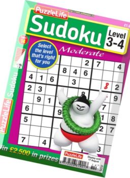 PuzzleLife Sudoku Moderate – Issue 14 2017