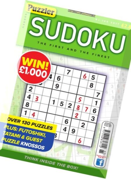 Puzzler Sudoku – Issue 165 2017 Cover