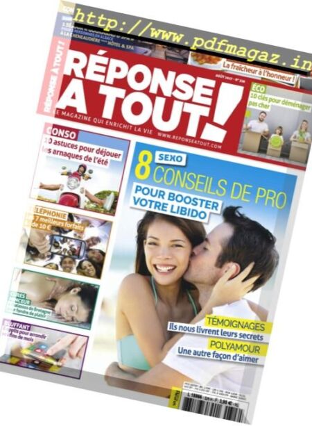 Reponse A Tout – Aout 2017 Cover