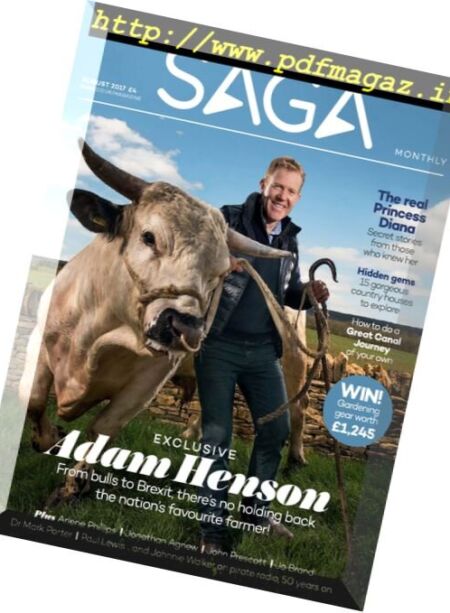 Saga Magazine – August 2017 Cover