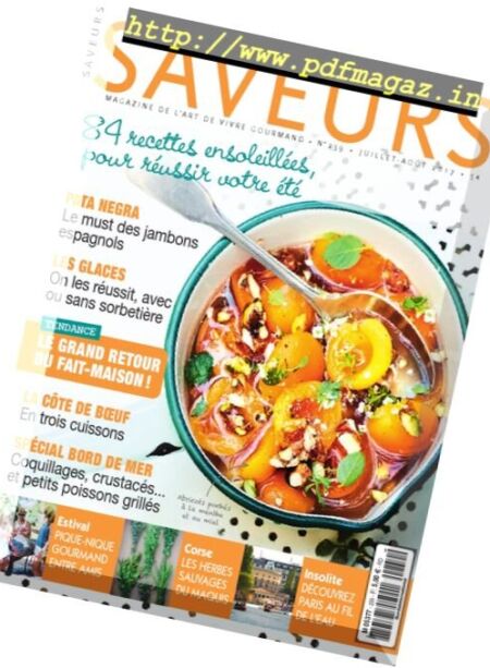 Saveurs France – Juillet-Aout 2017 Cover