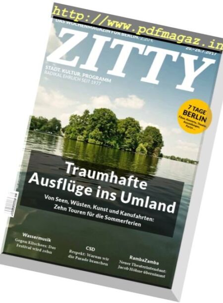 Zitty – 20 Juli 2017 Cover