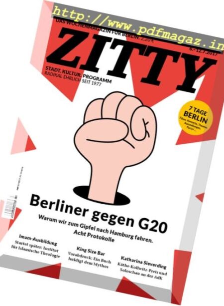 Zitty – 6 Juli 2017 Cover