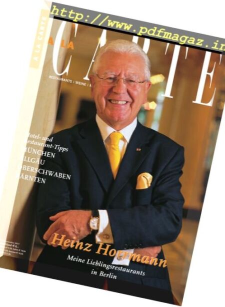 A la Carte – September 2017 Cover