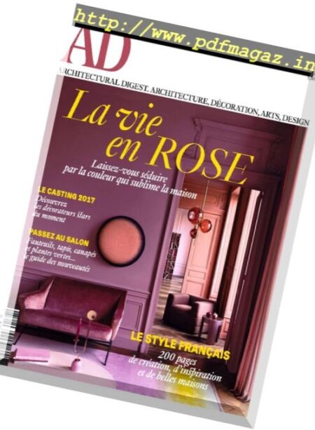 AD Architectural Digest France – Aout-Septembre 2017 Cover