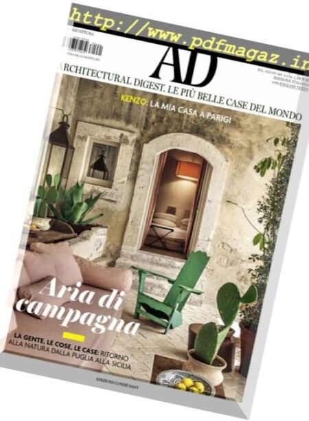 AD Architectural Digest Italia – Settembre 2017 Cover