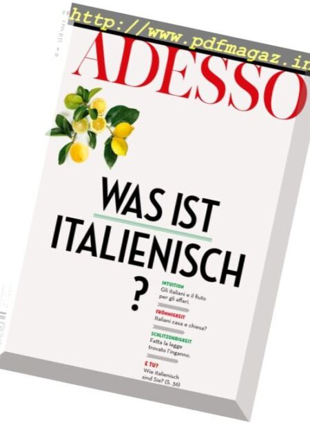 Adesso – September 2017 Cover