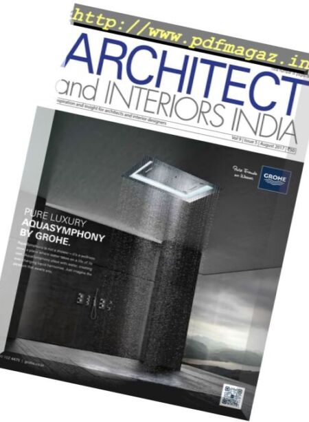 Architect and Interiors India – August 2017 Cover