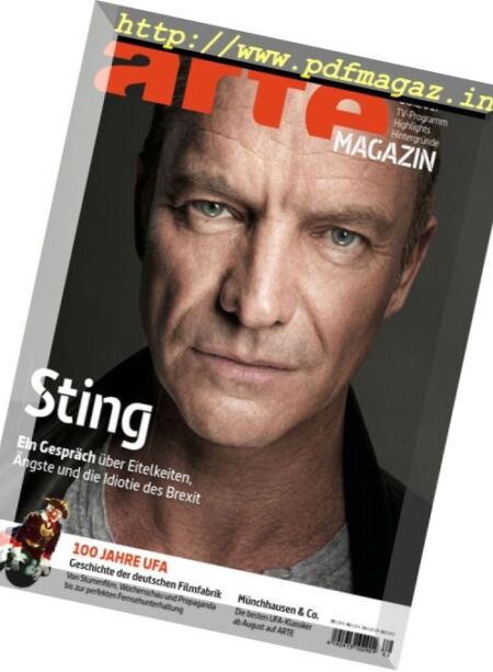 ARTE Germany – August 2017 Cover