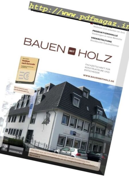Bauen mit Holz – Nr.7-8, 2017 Cover