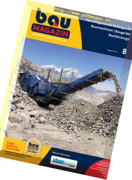 Baumagazin – August 2017 Cover