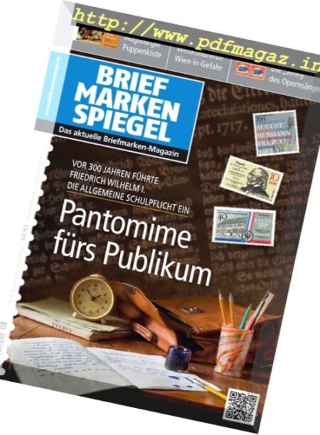 Briefmarken Spiegel – August 2017 Cover
