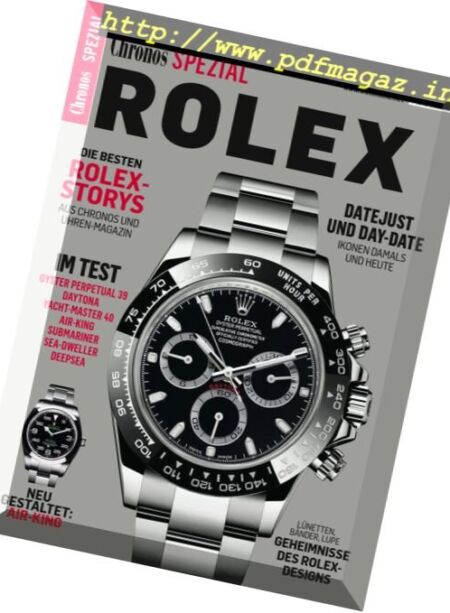 Chronos Spezial Rolex – August-Oktober 2017 Cover