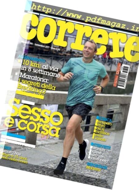 Correre – Settembre 2017 Cover