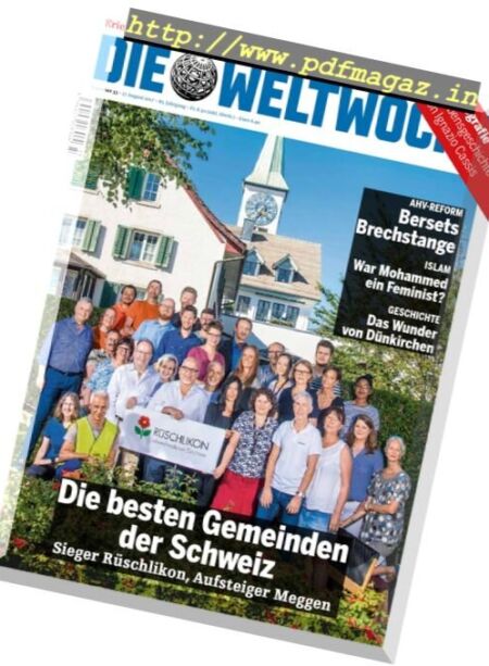 Die Weltwoche – 17 August 2017 Cover