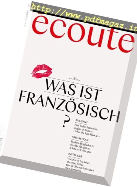 Ecoute – September 2017 Cover