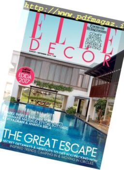 Elle Decor India – August-September 2017