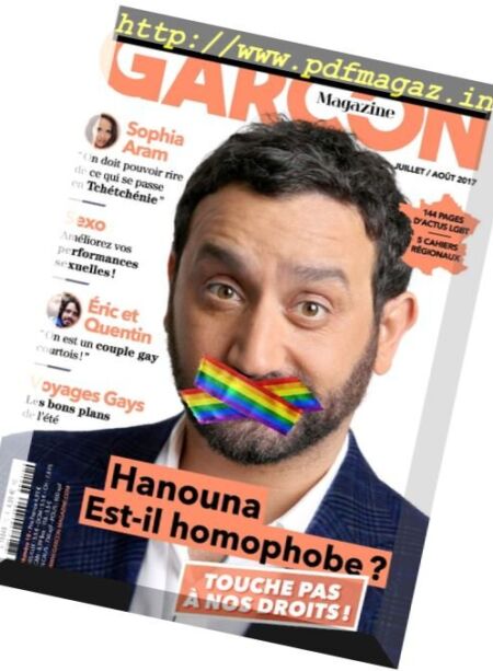 Garcon Magazine – Juillet-Aout 2017 Cover