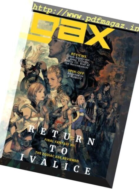 Gax – August 2017 Cover