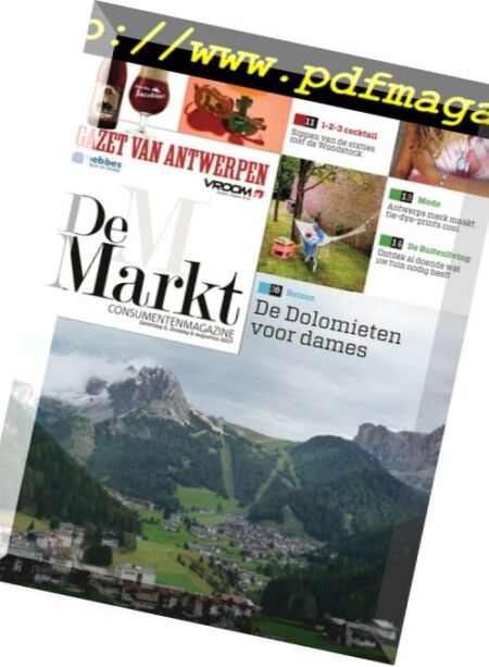Gazet van Antwerpen De Markt – 05 augustus 2017 Cover