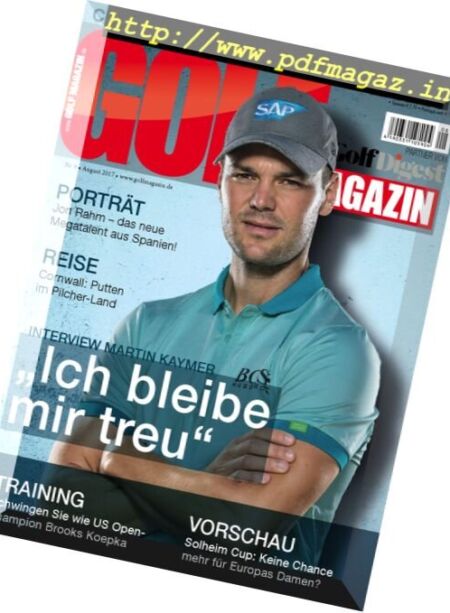 Golf Magazin – August 2017 Cover