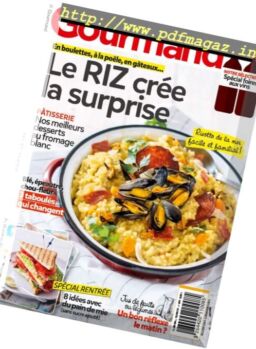 Gourmand – 30 Aout au 12 Septembre 2017