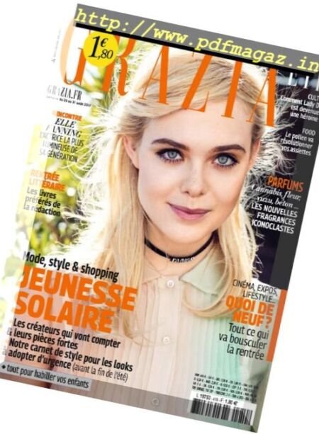 Grazia France – 25 au 31 Aout 2017 Cover