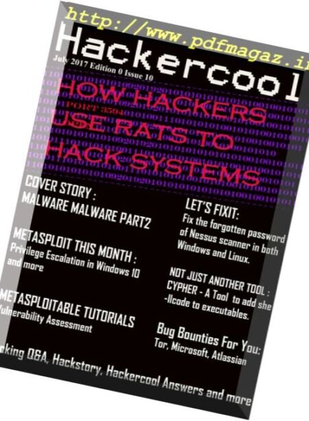 Hackercool – July 2017 Cover
