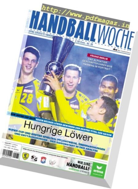 Handballwoche – 29 August 2017 Cover