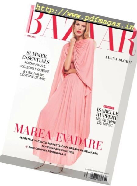 Harper’s Bazaar Romania – Iulie-August 2017 Cover